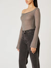 Nia Olive Sweater in Charcoal