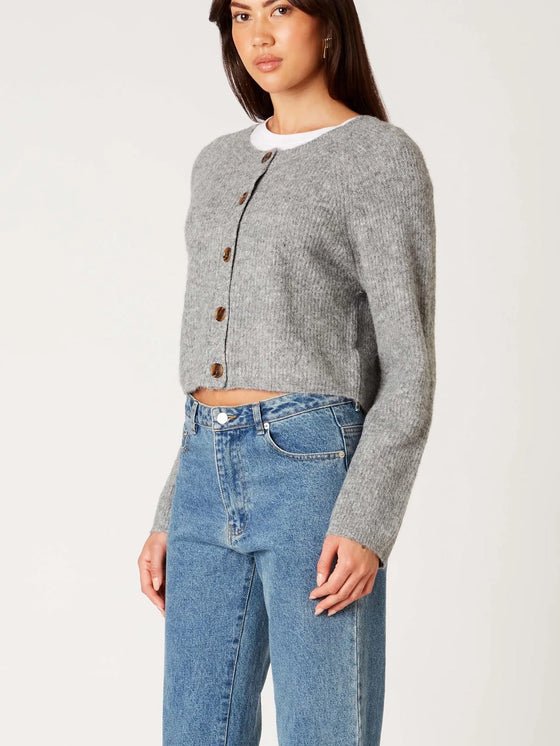 Nia the Brand Lisa Cardigan in Heather Grey gray