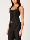 Nia the Brand Gisele Vest in Black button tank top