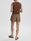 Varley Nila Mid Rise Short in Taupe Stone