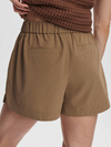Varley Nila Mid Rise Short in Taupe Stone