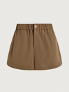 Varley Nila Mid Rise Short in Taupe Stone