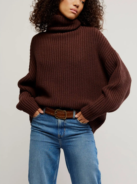 Swim Too Deep Pullover in Bitter Bark