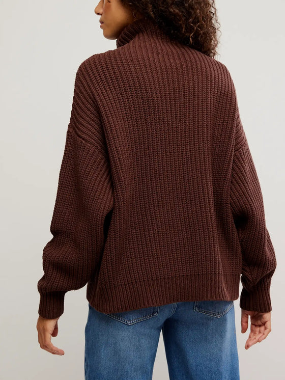 Swim Too Deep Pullover in Bitter Bark