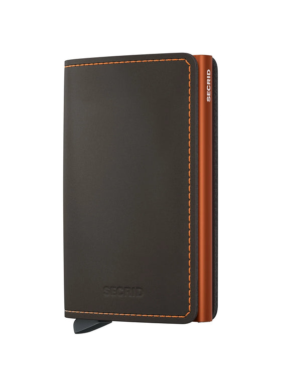 Secrid Slimwallet Matte Truffle & Orange