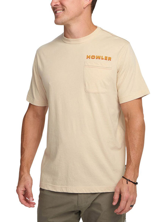 Howler Bros Pocket T-Shirt: Osprey Prey in Sand Heather