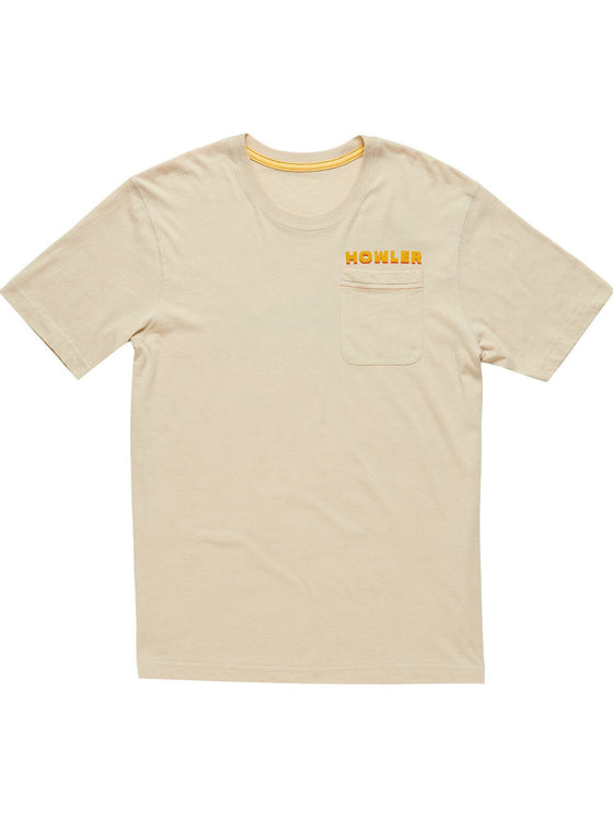 Howler Bros Pocket T-Shirt: Osprey Prey in Sand Heather