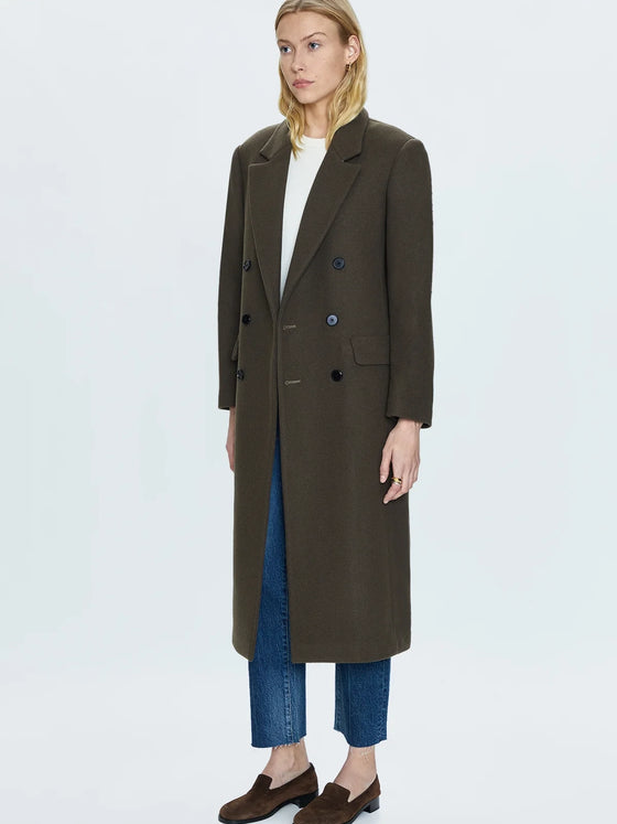 Pistola Denim Prescott Coat in Caper green brown