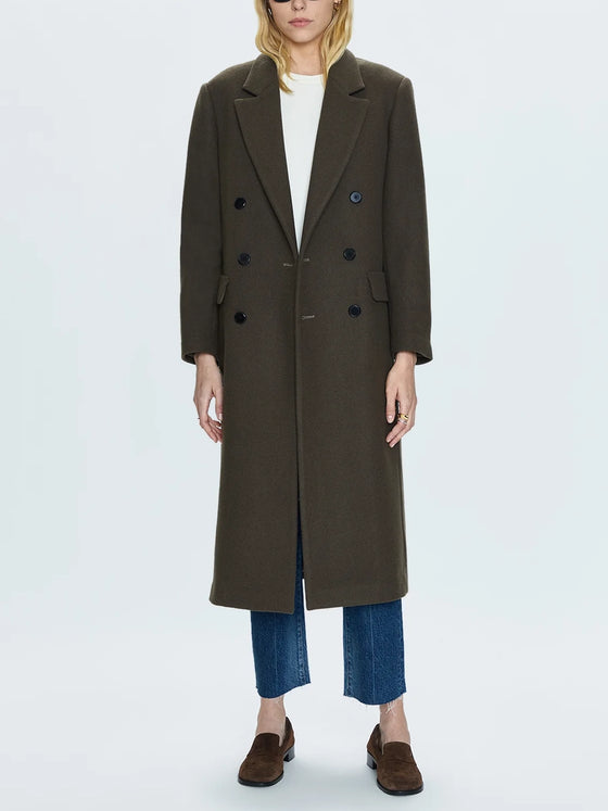 Pistola Denim Prescott Coat in Caper dark brown