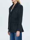 Pistola Jane Oversized Wool Blazer in Charcoal Chalk Stripe