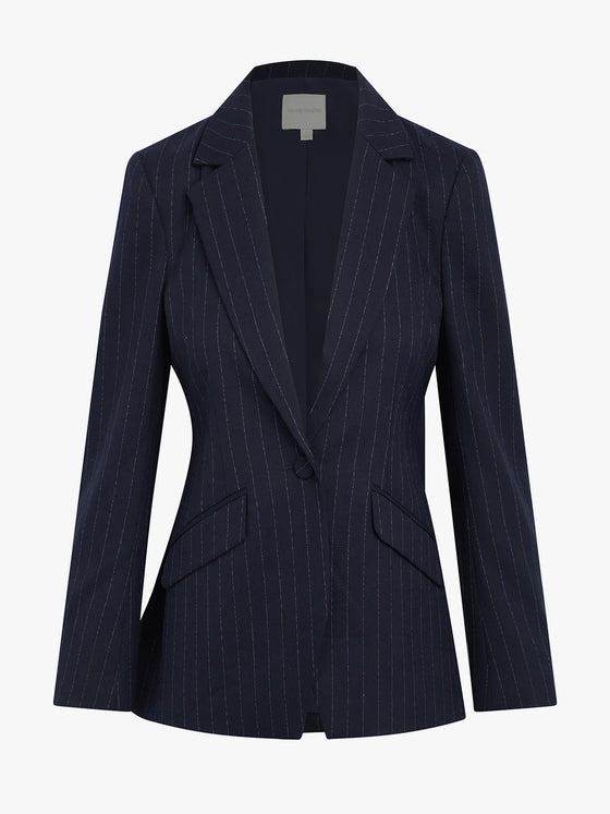 The Favorite Blazer in Navy Pinstripe