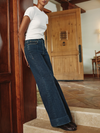 Good American Good Waist Palazzo Jeans in Indigo1169