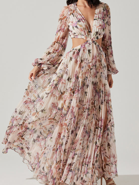 ASTR Revery Dress in Cream Pink Floral
