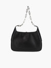 Gucci Jackie 1961 Medium Chain Shoulder Bag in Black Leather