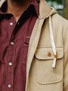 Criquet Herringbone Field Hoodie in Light Brown