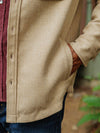 Criquet Herringbone Field Hoodie in Light Brown