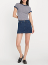 Good American Super Stretch Baby Ringer Tee in Horizon Stripe