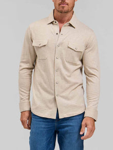  Rye 51 The Waylan -Merino Sweater Knit in Taupe