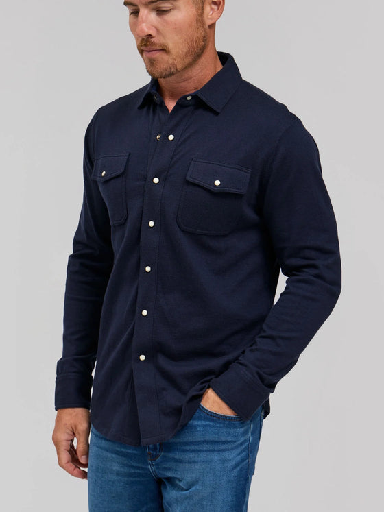 Rye 51 The Waylan -Merino Sweater Knit in Navy
