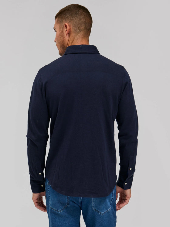 Rye 51 The Waylan -Merino Sweater Knit in Navy