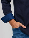 Rye 51 The Waylan -Merino Sweater Knit in Navy