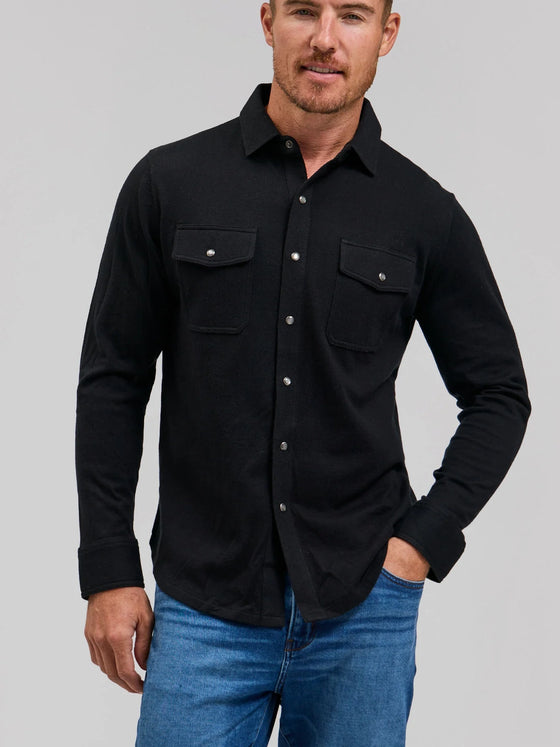 Rye 51 The Waylan -Merino Sweater Knit in Black