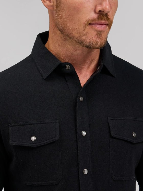 Rye 51 The Waylan -Merino Sweater Knit in Black