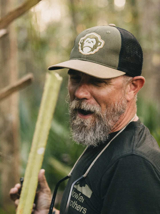 Howler Bros Standard Hat in El Mono Khaki Army monkey