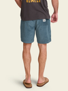 Pressure Drop Shorts: Grid in Blue Mirage