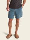Pressure Drop Shorts: Grid in Blue Mirage