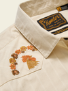 Howler Bros Crosscut Deluxe Snapshirt - Fowl Play: Off White Dobby
