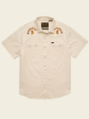 Howler Bros Crosscut Deluxe Snapshirt - Fowl Play: Off White Dobby