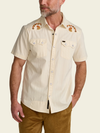 Howler Bros Crosscut Deluxe Snapshirt - Fowl Play: Off White Dobby