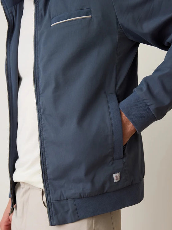 Marine Layer's Breeze Bomber in Ombre Blue