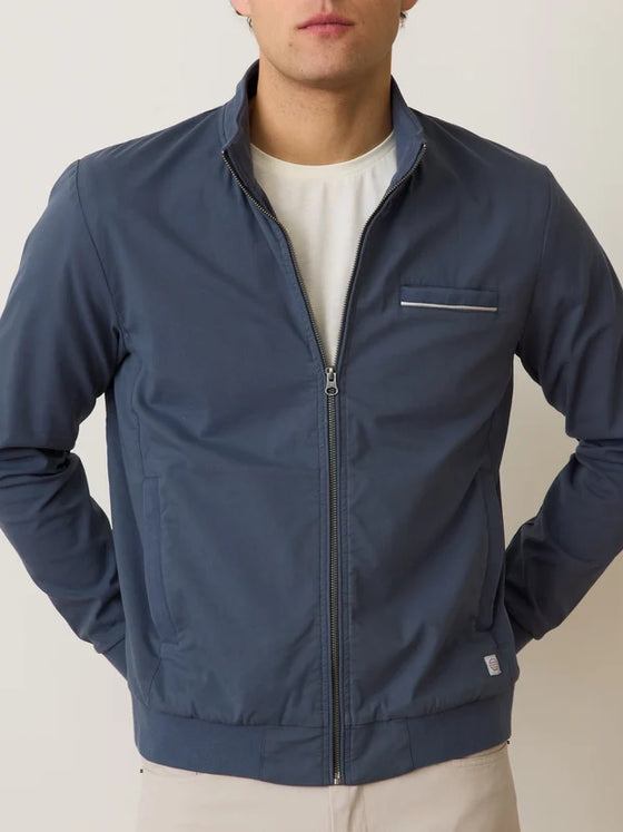 Marine Layer's Breeze Bomber in Ombre Blue