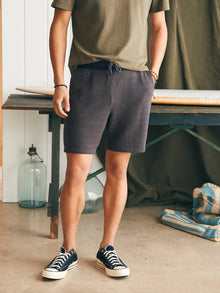  Faherty Brand Whitewater Sweatshort in Washed Black