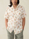 Faherty Brand Short Sleeve Breeze Shirt in Sunlit Palm & Waves