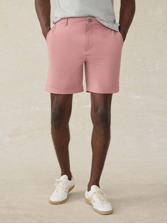 Faherty Brand All Day Shorts 7" in rose red