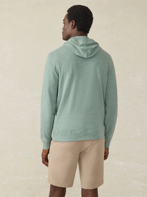 Faherty Brand Sunwashed Slub Hoodie in Sage Creek