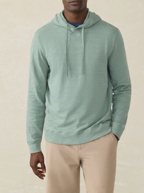 Faherty Brand Sunwashed Slub Hoodie in Sage Creek