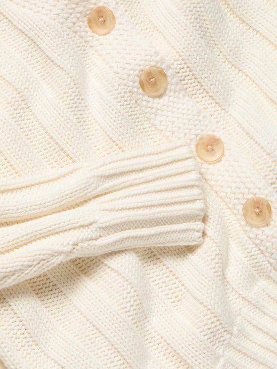 Faherty Brand Sunwashed Laidback Cardigan in Egret ivory knit