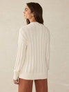 Faherty Brand Sunwashed Laidback Cardigan in Egret cotton