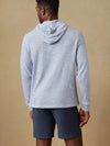 Faherty Brand Sunwashed Slub Hoodie in Blue Ivory Feeder
