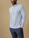 Faherty Brand Sunwashed Slub Hoodie in Blue Ivory Feeder
