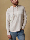 Faherty Brand Sunwashed Slub Hoodie in Ice Grey Stripe