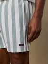 Faherty Brand All Day Trunk 6" Sage Awning Stripe