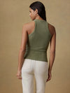 Faherty Brand Paradise Pointelle Tank in Island Olive