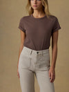 Faherty Brand Sunwashed Essential Tee in Alpine Brown