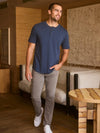 Travis Mathew Cloud Henley Tee in Total Eclipse