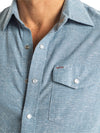 Criquet Hemp Cotton Pearl Snap in Light Blue